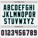 Personalized Crimson Black-Aqua Authentic Baseball Jersey with Custom Name and Number - White Black Crimson Pinstripe Design