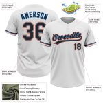Custom Name and Number Two-Button Unisex Softball Jersey - Personalized Electric Blue-Orange & Black/White Design Personalized