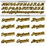 Custom 3D Pattern Baseball Jersey - Personalized Black Gold Design with Name & Number, Sharp Shape Authentic Team Apparel
