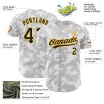 Customizable Baseball Jersey with 3D Black Gold Curve Lines, Personalized with Name and Number, Authentic Design. Personalized