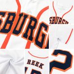 Personalized Authentic Baseball Jersey in White Black-Gold Color Personalized White Black-Gold Authentic Baseball Jersey