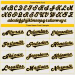 Customizable Black Gold Authentic Baseball Jersey with Personalized Name and Number - Team Apparel Personalized White Black-Gold
