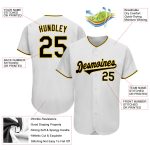 Customizable Black Gold Authentic Baseball Jersey with Personalized Name and Number - Team Apparel Personalized White Black-Gold