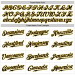 Custom Name and Number Personalized Authentic Baseball Jersey - White Black Gold Sleeveless Team Jersey Personalized White