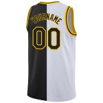 Customizable Basketball Jersey - Personalized Black Gold Split Design with Team Name & Number - Authentic Fashion Gear Personalized