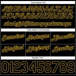 Custom Name Number Authentic Basketball Shorts Personalized White Black Gold Split Fashion Personalized White Black-Gold
