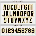 Custom Name and Number Authentic Two Tone Baseball Jersey - Personalized White and Black/Gold Team Apparel Personalized White