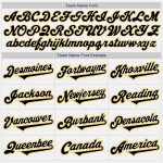 Custom Name and Number Authentic Two Tone Baseball Jersey - Personalized White and Black/Gold Team Apparel Personalized White