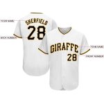 Custom Name Number Personalized Baseball Jersey Black Gold White Team Personalized White Black-Gold Baseball Jersey Team