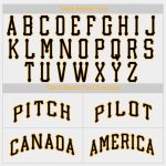 Custom Name Number Personalized Baseball Jersey Black Gold White Team Personalized White Black-Gold Baseball Jersey Team