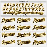 Custom Name Number Varsity Letterman Bomber Jacket Black Gold White Two Tone Full-Snap Design Personalized White Black-Gold