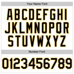 Custom Name & Number Baseball Jersey - Personalized Authentic Black-Gold Line Design in White Personalized White Black-Gold
