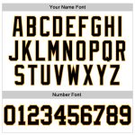 Custom Name and Number Personalized Long Sleeve Performance T-Shirt in White Black-Gold Personalized White Black-Gold Long