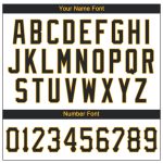 Custom Team Name and Number Performance T-Shirt in Black and Gold - Personalized White T-Shirt Personalized White Black-Gold