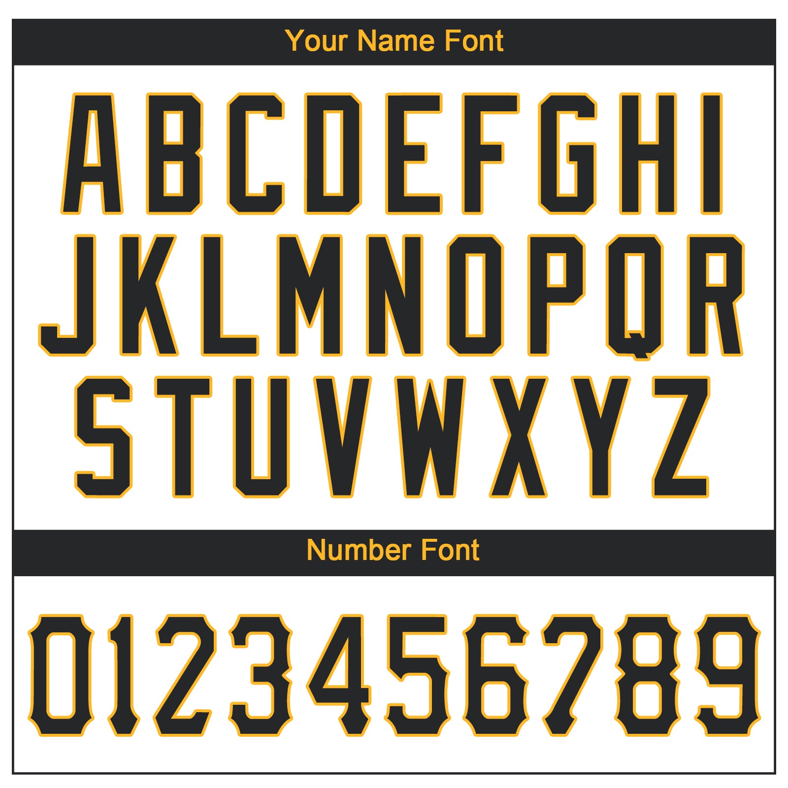Personalized White Black-Gold Performance T-Shirt Team Custom Name and Number Custom Team Name and Number Performance T-Shirt in Black and Gold - Personalized White T-Shirt Personalized White Black-Gold - Image 3