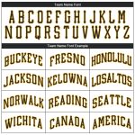 Custom Team Name and Number Performance T-Shirt in Black and Gold - Personalized White T-Shirt Personalized White Black-Gold