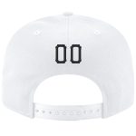 Custom Personalized Snapback Hat with Name and Number - White Black-Gold Stitched Adjustable Team Cap Personalized White