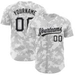 Custom Name Number Personalized Baseball Jersey 3D Pattern Design in Black Gray Curved Lines Authentic Team Apparel Personalized