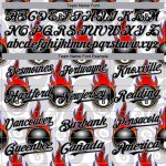 Custom Name Number Baseball Jersey - Personalized 3D Pattern Design Flaming Billiards Snooker 8 Ball in White and Black-Gray