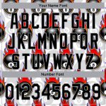Custom Name Number Baseball Jersey - Personalized 3D Pattern Design Flaming Billiards Snooker 8 Ball in White and Black-Gray