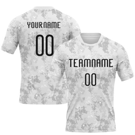 Custom Name and Number Sublimation Volleyball Uniform Jersey - Personalized Black Gray Abstract Shape Design Personalized
