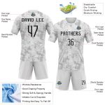 Custom Name and Number Sublimation Volleyball Uniform Jersey - Personalized Black Gray Abstract Shape Design Personalized
