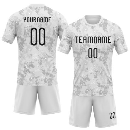 Custom Name and Number Sublimation Volleyball Uniform Jersey - Personalized Black Gray Abstract Shape Design Personalized