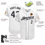 Custom Name and Number Authentic Baseball Jersey - Personalized White Black-Gray Team Jersey Personalized White Black-Gray