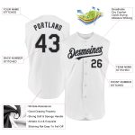 Personalized Authentic Sleeveless Baseball Jersey in White Black-Gray Personalized White Black-Gray Authentic Sleeveless