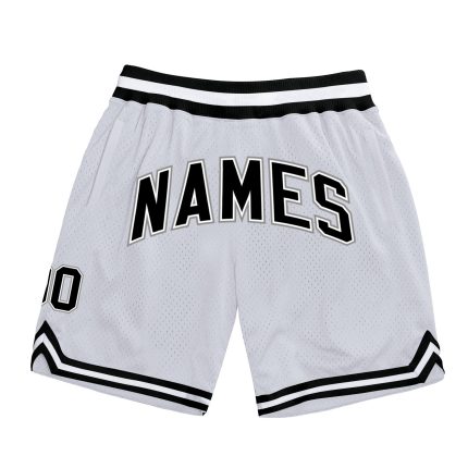 Custom Basketball Shorts with Team Name and Number - Personalized Black and Gray Authentic Throwback Design Personalized