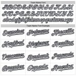 Custom Name and Number Baseball Jersey - Personalized White Black Gray Line Authentic Team Jersey Personalized White Black-Gray