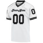 Custom Name and Number Authentic Throwback Football Jersey - Personalized White Black Gray Mesh Team Jersey Personalized