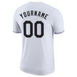 Personalized Performance T-Shirt in White Black-Gray - Customizable Athletic Wear Personalized White Black-Gray Performance