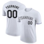 Personalized Performance T-Shirt in White Black-Gray - Customizable Athletic Wear Personalized White Black-Gray Performance