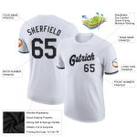 Custom Team Performance T-Shirt with Personalized Name & Number - White Black Gray Personalized White Black-Gray Performance