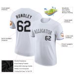 Personalized Performance T-Shirt in White Black-Gray - Customizable Athletic Wear Personalized White Black-Gray Performance