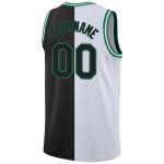 Personalized Authentic Basketball Jersey - White Black Kelly Green Custom Name & Number Personalized White Black-Kelly Green