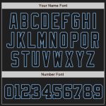 Custom Name and Number Authentic Baseball Jersey - Personalized White Black Light Blue Fashion Team Split Design Personalized