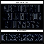 Custom Authentic Baseball Jersey with Personalized Name and Number - White, Black, Light Blue Split Design Personalized White