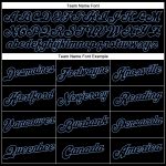 Custom Basketball Jersey - Personalized Authentic Split Design in White, Black & Light Blue with Team Name and Number Personalized