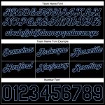 Custom Name Number Authentic Basketball Shorts Split Fashion Black Blue White Personalized White Black-Light Blue Authentic