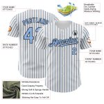 Custom Light Blue Black Pinstripe Baseball Jersey with Personalized Name and Number - Authentic Team Apparel Personalized