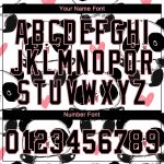 Custom Name and Number Baseball Jersey with 3D Panda Design - Personalized Medium Pink and Black Style Personalized White