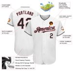 Custom Name and Number Authentic Baseball Jersey - Personalized White Black-Medium Pink Jersey for Your Team Personalized