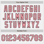 Custom Name and Number Authentic Baseball Jersey, Personalized Black Pink Pinstripe White Silver-Black Design Personalized