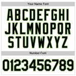 Custom Team T-Shirt with Name and Number - Personalized White & Black Neon Green Performance Shirt Personalized White Black-Neon
