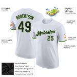 Custom Team T-Shirt with Name and Number - Personalized White & Black Neon Green Performance Shirt Personalized White Black-Neon
