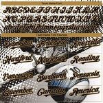 Customizable 3D Pattern Billiards Baseball Jersey - Personalized White Black Old Gold with Your Name and Number Personalized