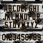 Personalized 3D Pattern Bowling Ball with Hotrod Flame Authentic Baseball Jersey Custom Name & Number - White Black-Old Gold