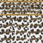 Custom Leopard Performance T-Shirt with 3D White Black Gold Pattern - Personalized Team Name and Number Personalized White